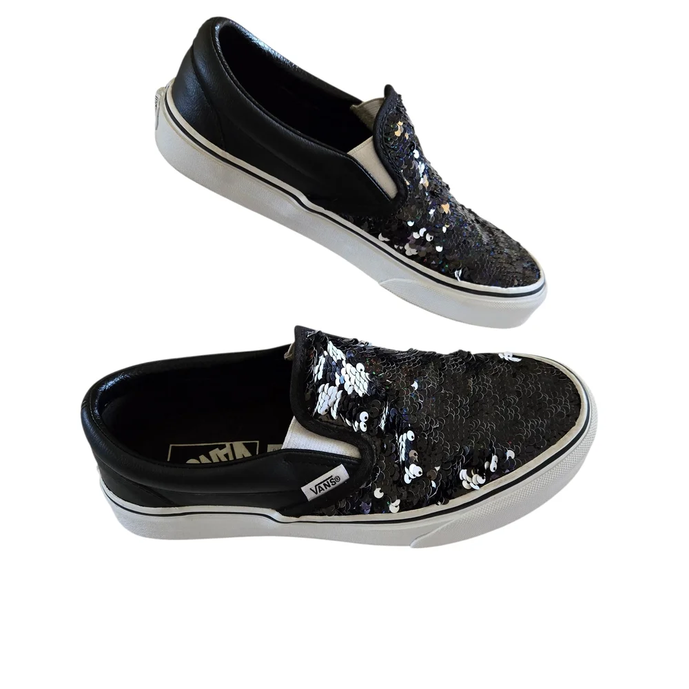 Vans Black‎ Sequin Slip-On Sneakers - Picture 6 of 11